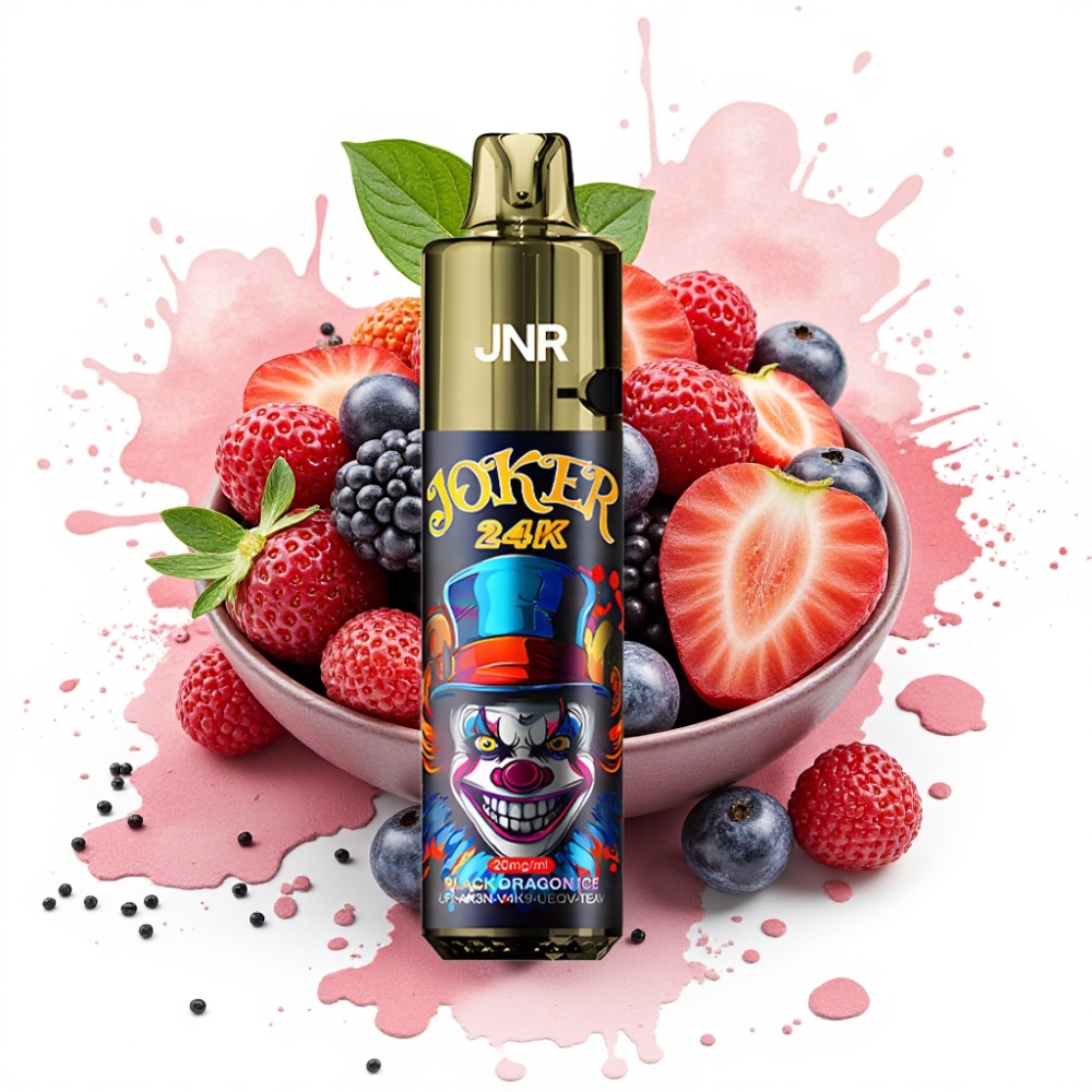 JNR Joker 24K Puffs Refillable 800mAh Type-C Black Dragon Ice