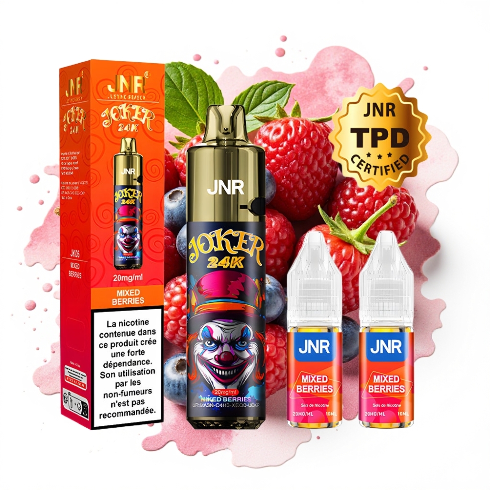 JNR Joker 24K Puffs Refillable Pod 800mAh Mixed Berries