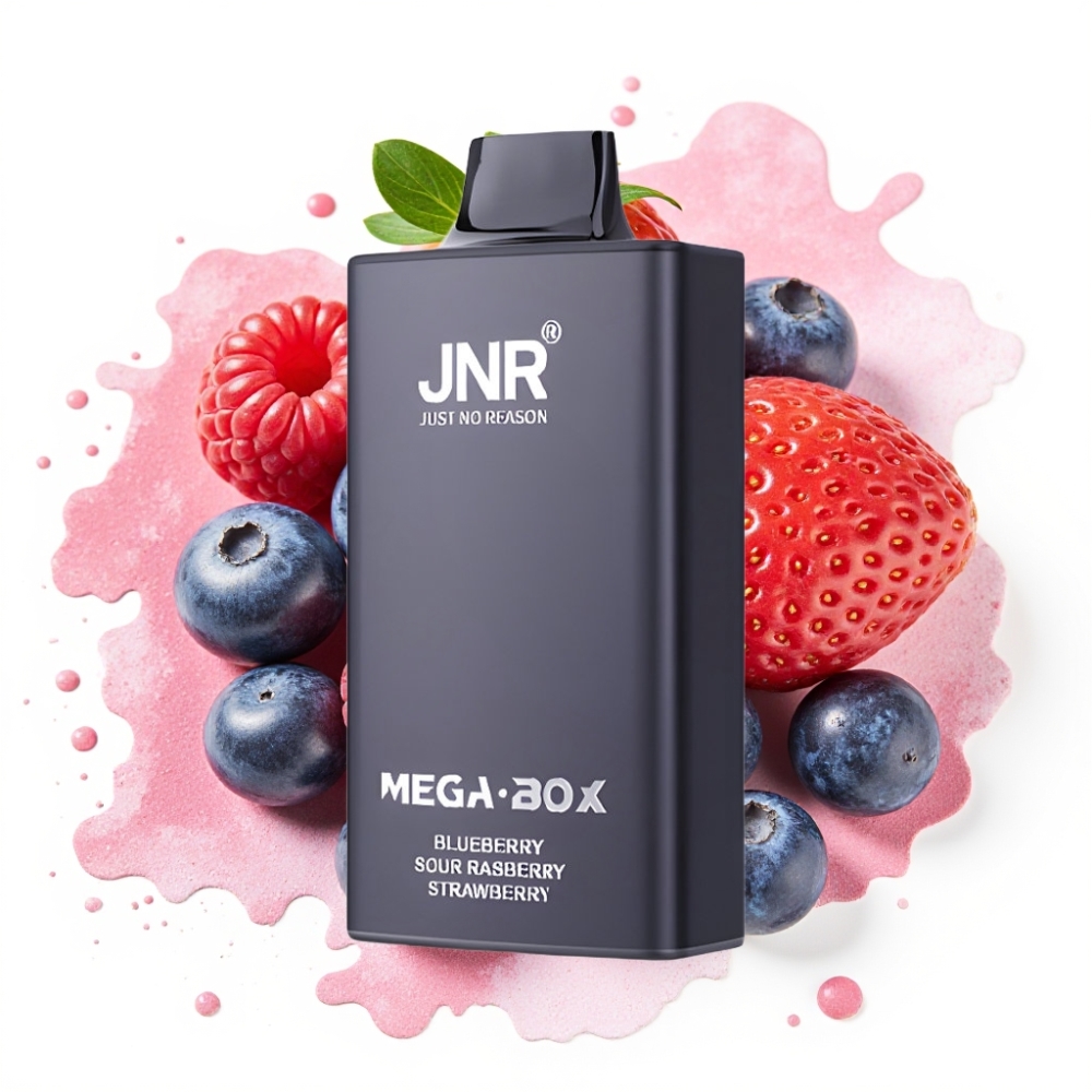 JNR Mega Box 25000 Puffs 30ml 850mAh Dual Mesh Blueberry Sour Raspberry Strawberry Disposable Vape