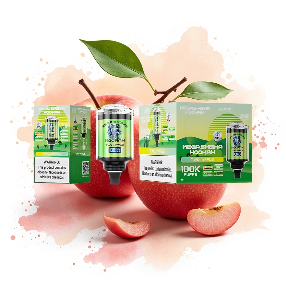 JNR Mega Shisha 100K Desktop Compatibility Two Apple 60mL 2200mAh Type-C Adjustable Airflow