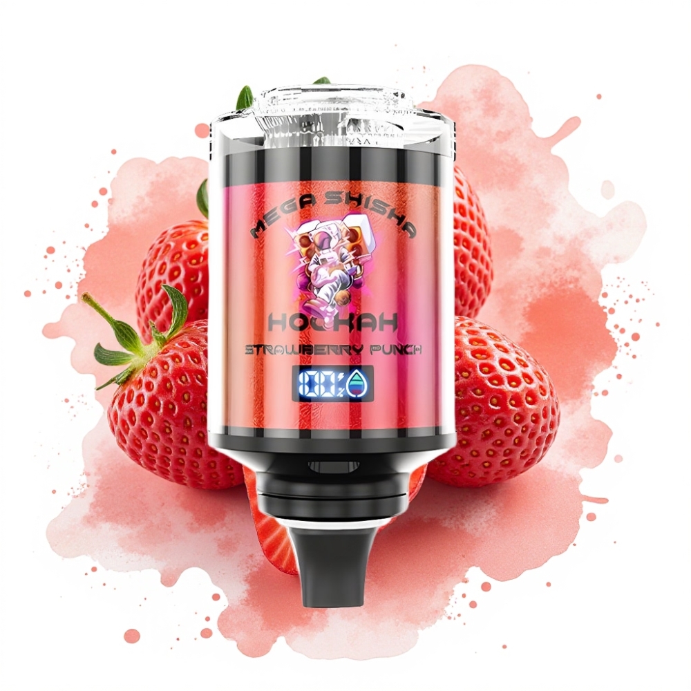 JNR Mega Shisha Hookah 100K 60ml 2200mAh Strawberry Punch