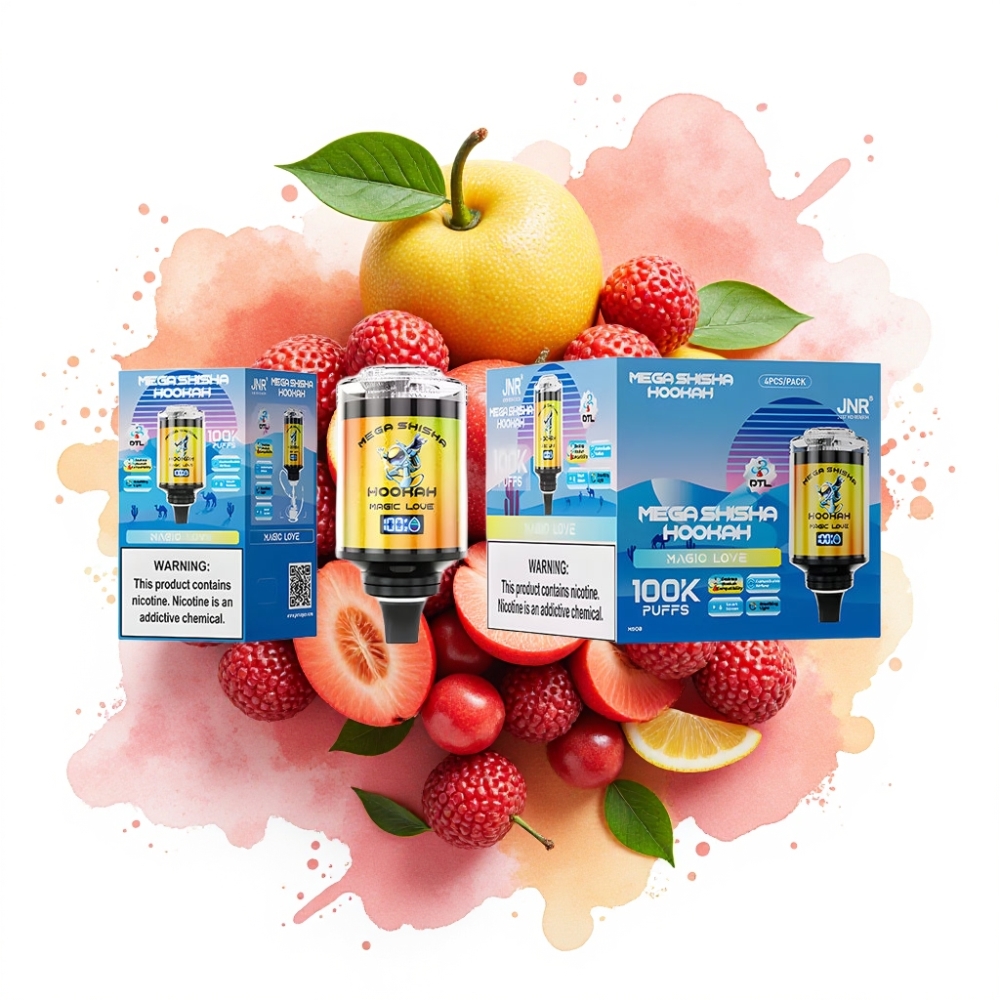 JNR Mega Shisha Hookah 100K 60ml 2200mAh Type-C Magic Love