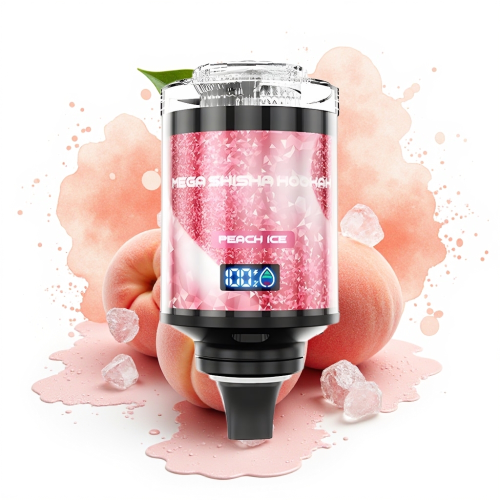 JNR Mega Shisha Hookah 100K Peach Ice Desktop Compatibility 60mL 2200mAh Type-C