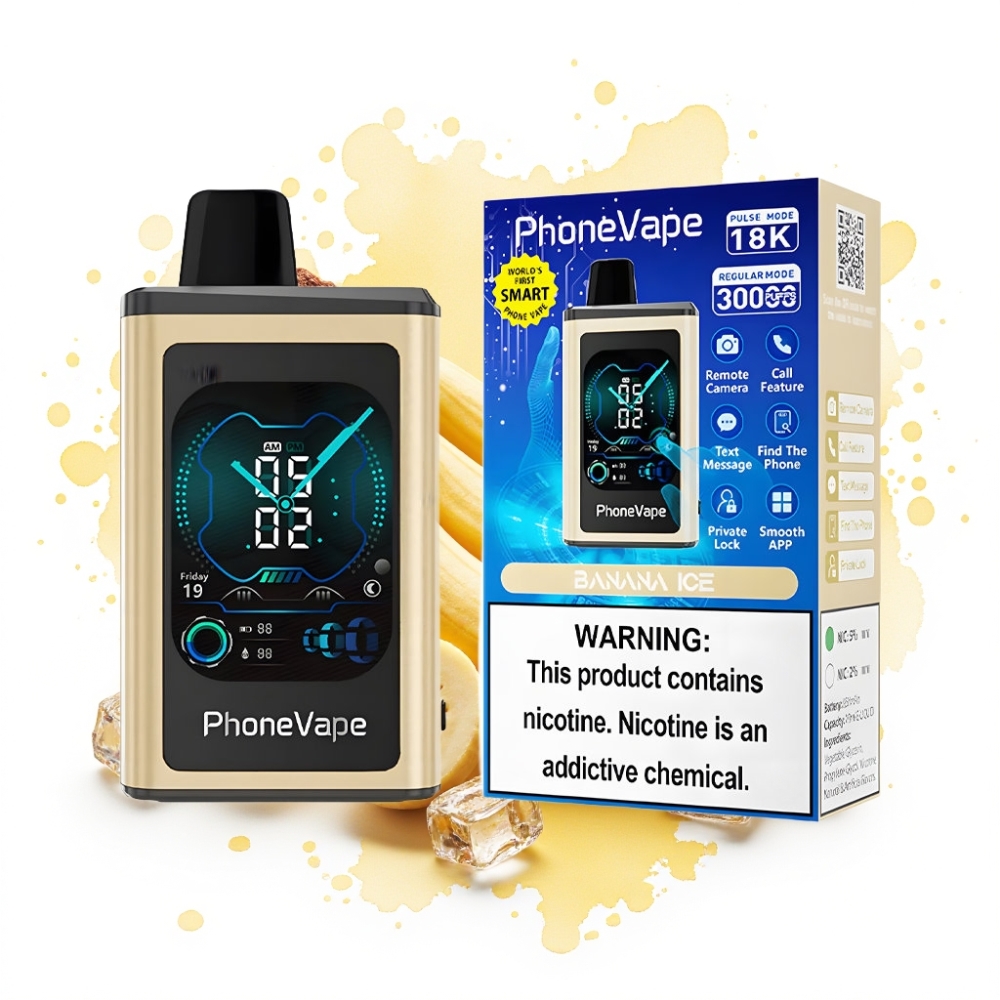 JNR PhoneVape 30000 puffs Rechargeable App Controlled Banana Ice
