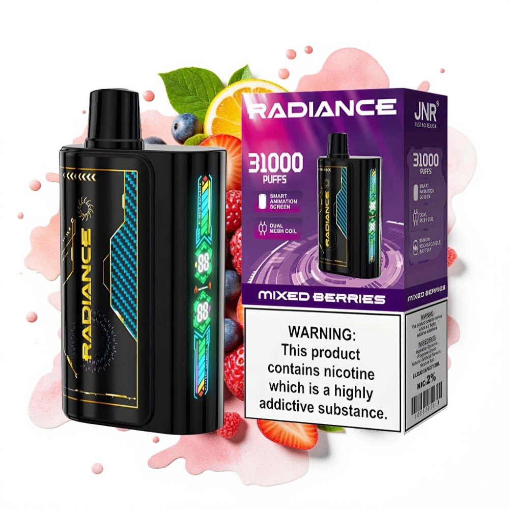 JNR Radiance 31000 Puffs 28ml Dual Mesh Mixed Berries
