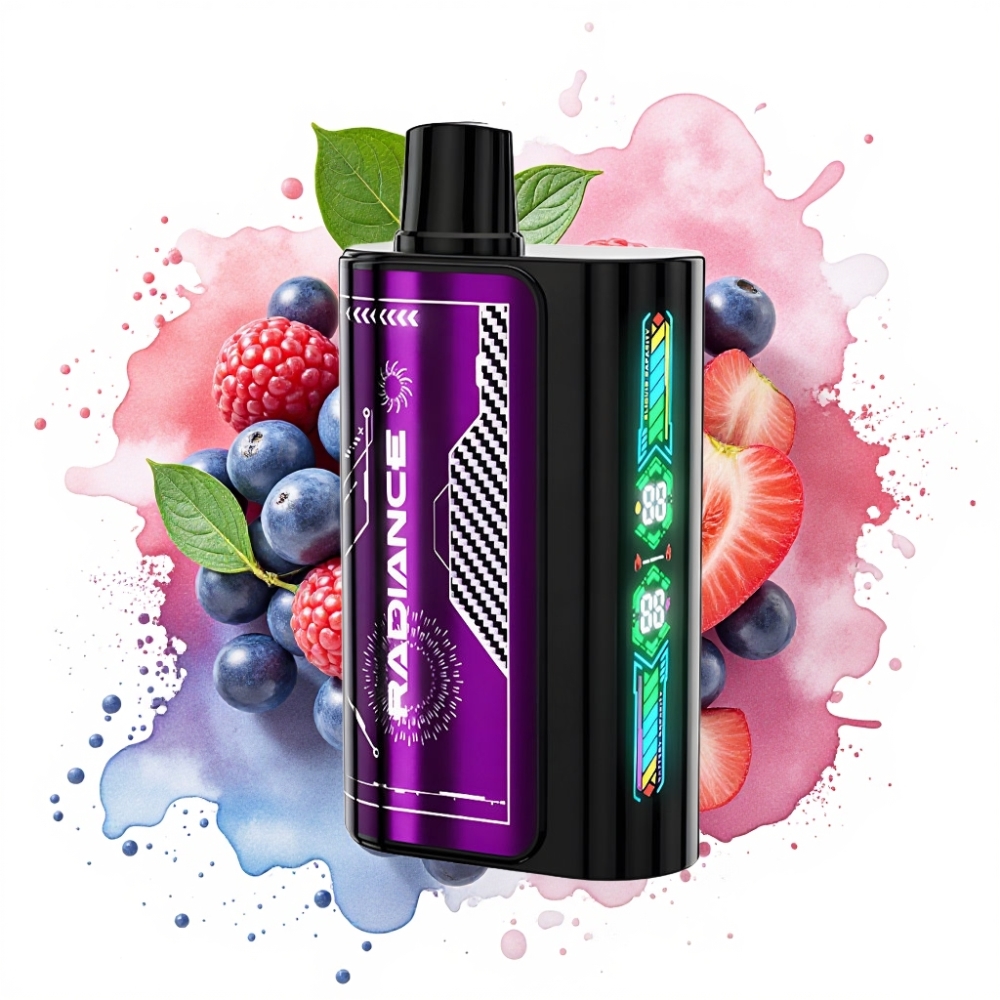 JNR Radiance 31000 Puffs 28ml Dual Mesh Rechargeable BLUE RAZZ CHERRY