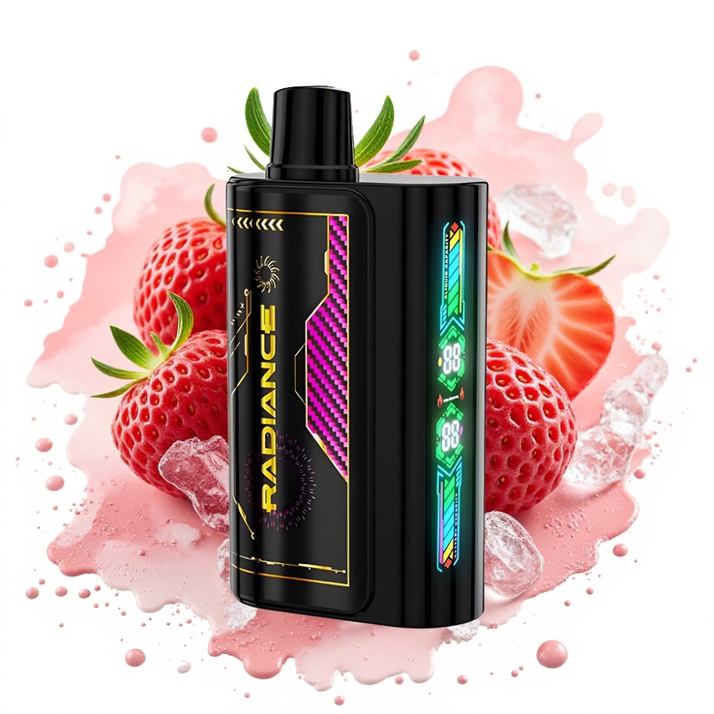 JNR Radiance 31000 Puffs 28ml Smart Screen Dual Mesh Rechargeable Strawberry Ice