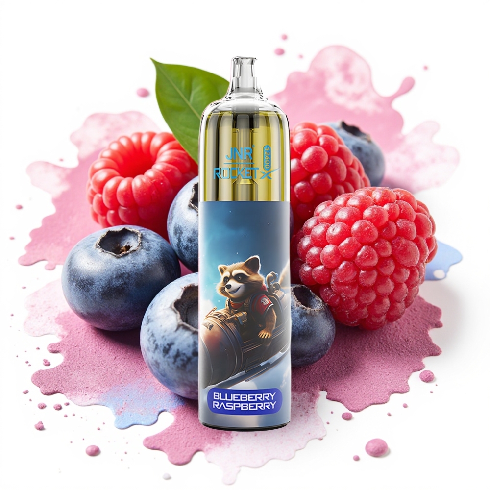 JNR Rocket-X 12400 Puffs Adjustable Airflow RGB 25ml Blueberry Raspberry