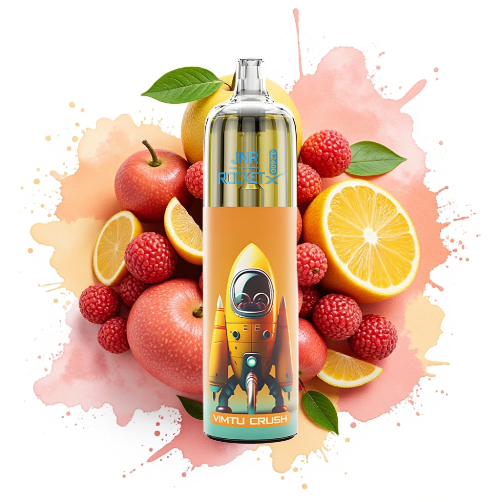 JNR Rocket-X 12400 Puffs Adjustable Airflow RGB 25ml Vimtu Crush