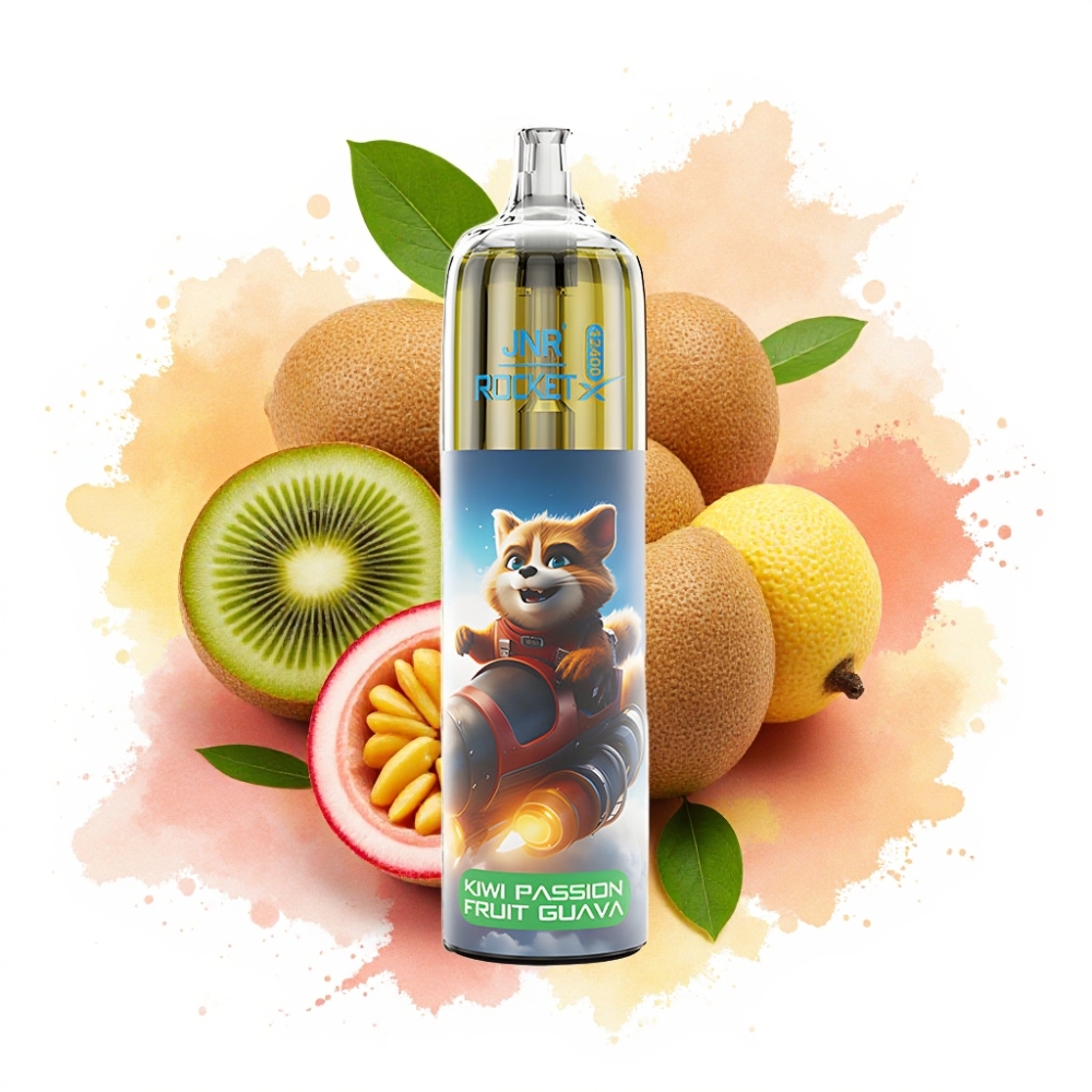 JNR Rocket-X 12400 Puffs Adjustable Airflow RGB 850mAh Type-C Kiwi Passion Guava