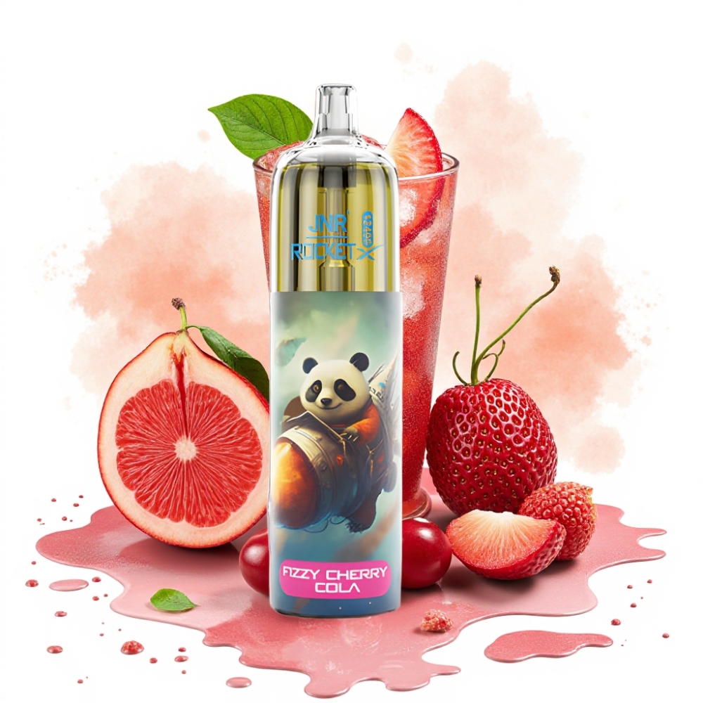 JNR Rocket-X 12400 Puffs Adjustable Airflow RGB Lights 1.2ohm Mesh Coil 850mAh Type-C Fizzy Cherry Cola