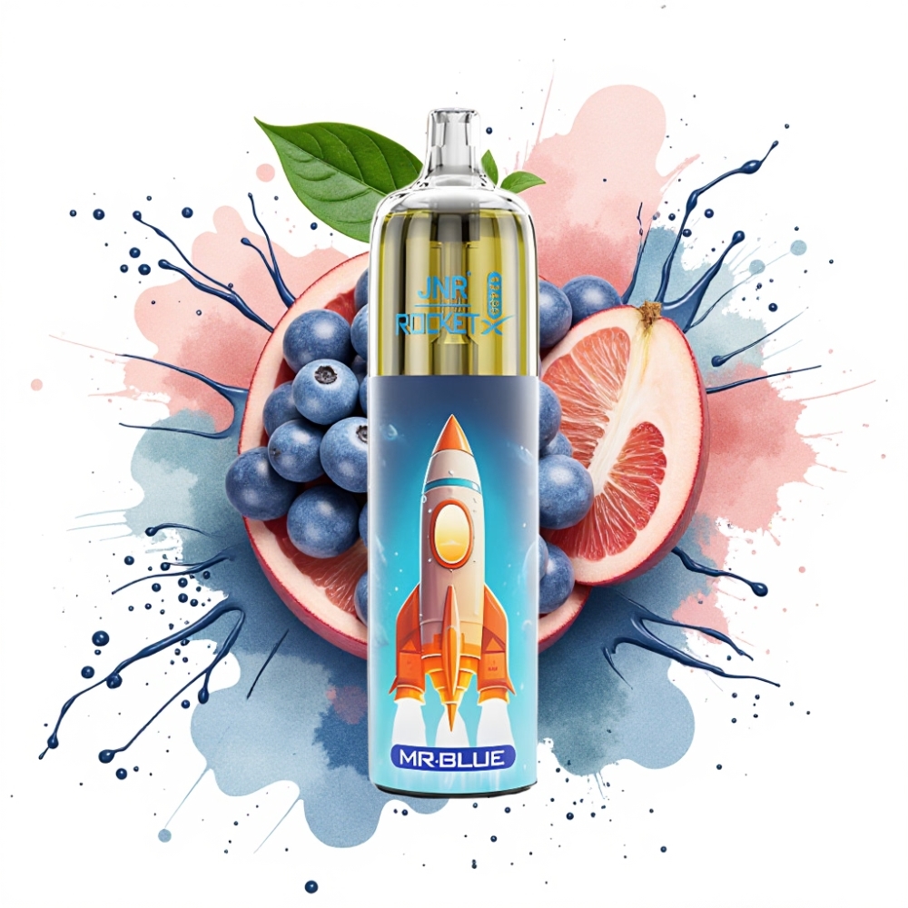 JNR Rocket-X 12400 Puffs Adjustable Airflow RGB Lights 25ml Mr. Blue