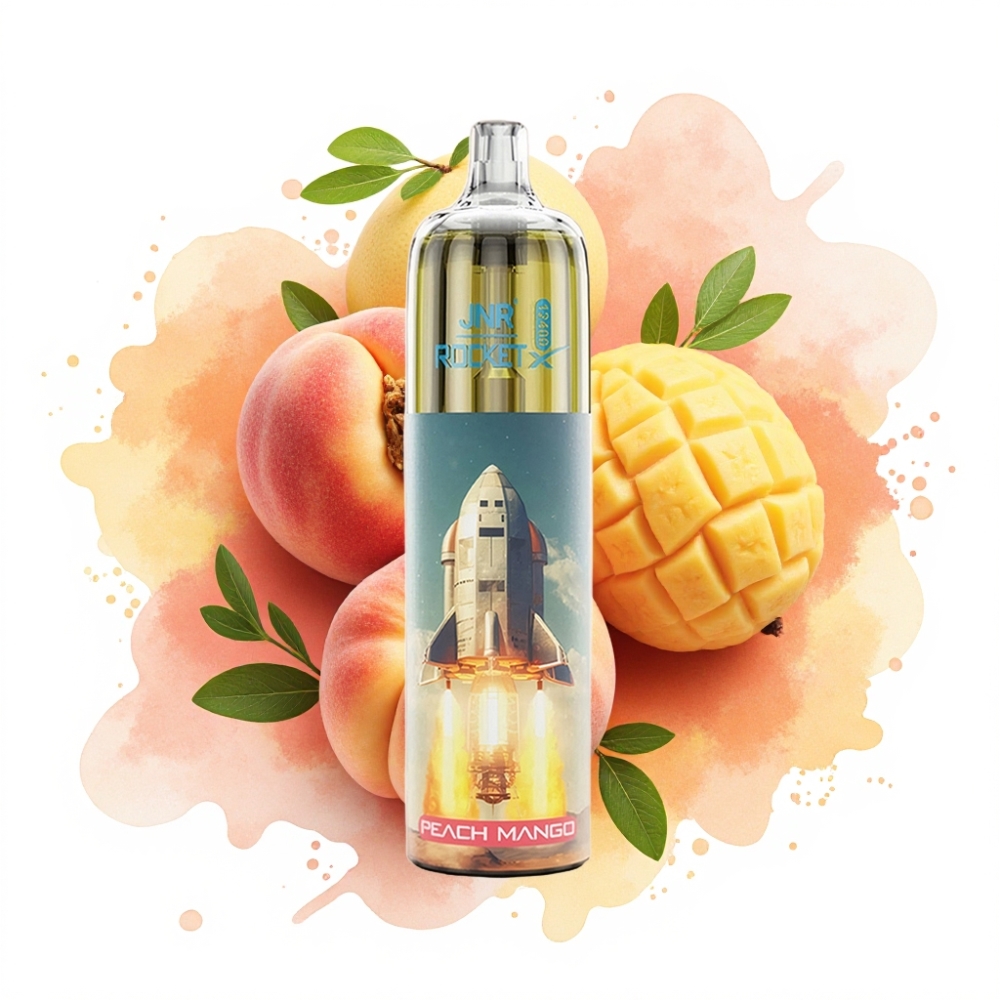 JNR Rocket-X 12400 Puffs Adjustable Airflow RGB Peach Mango Disposable Vape