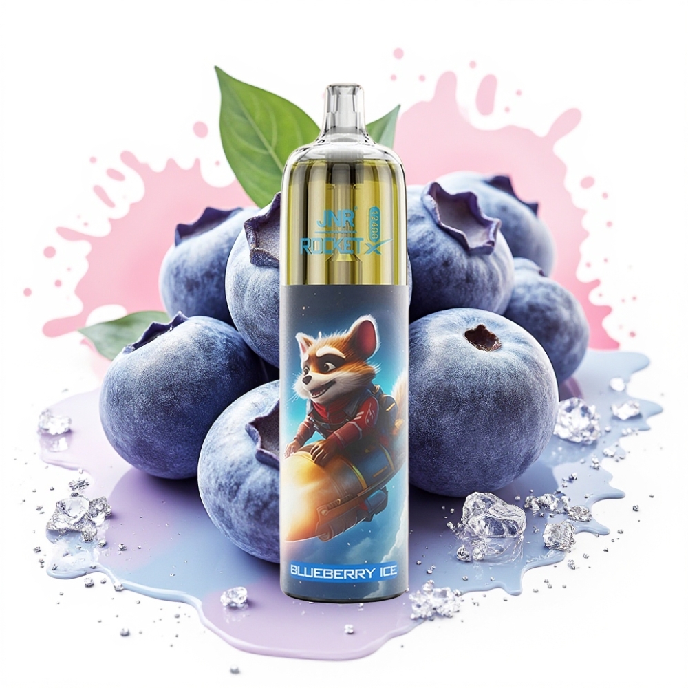 JNR Rocket-X 12400 Puffs Adjustable Airflow RGB Type-C Blueberry Ice