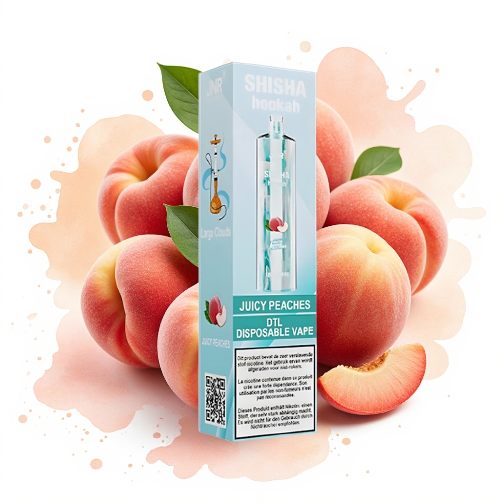 JNR Shisha Hookah 12000 Puffs 750mAh 24ml Juicy Peaches