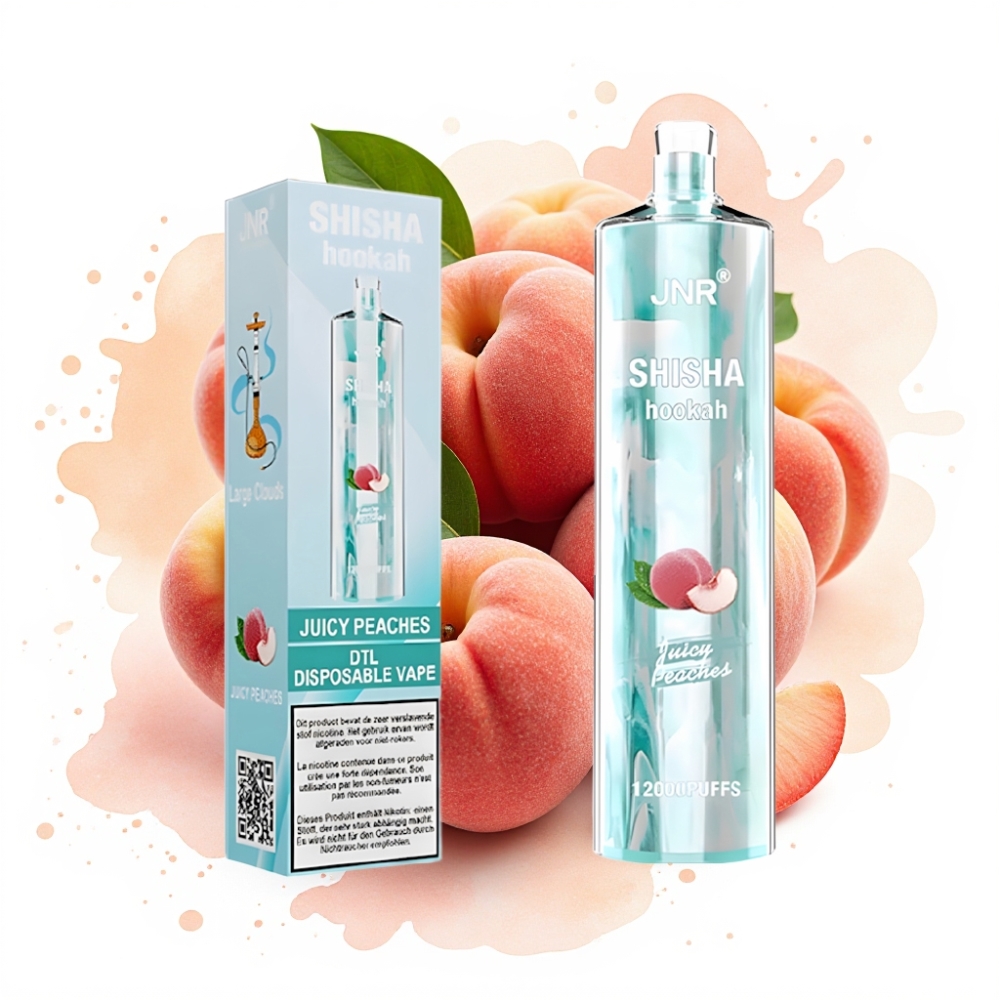 JNR Shisha Hookah 12000 Puffs 750mAh 24ml Juicy Peaches