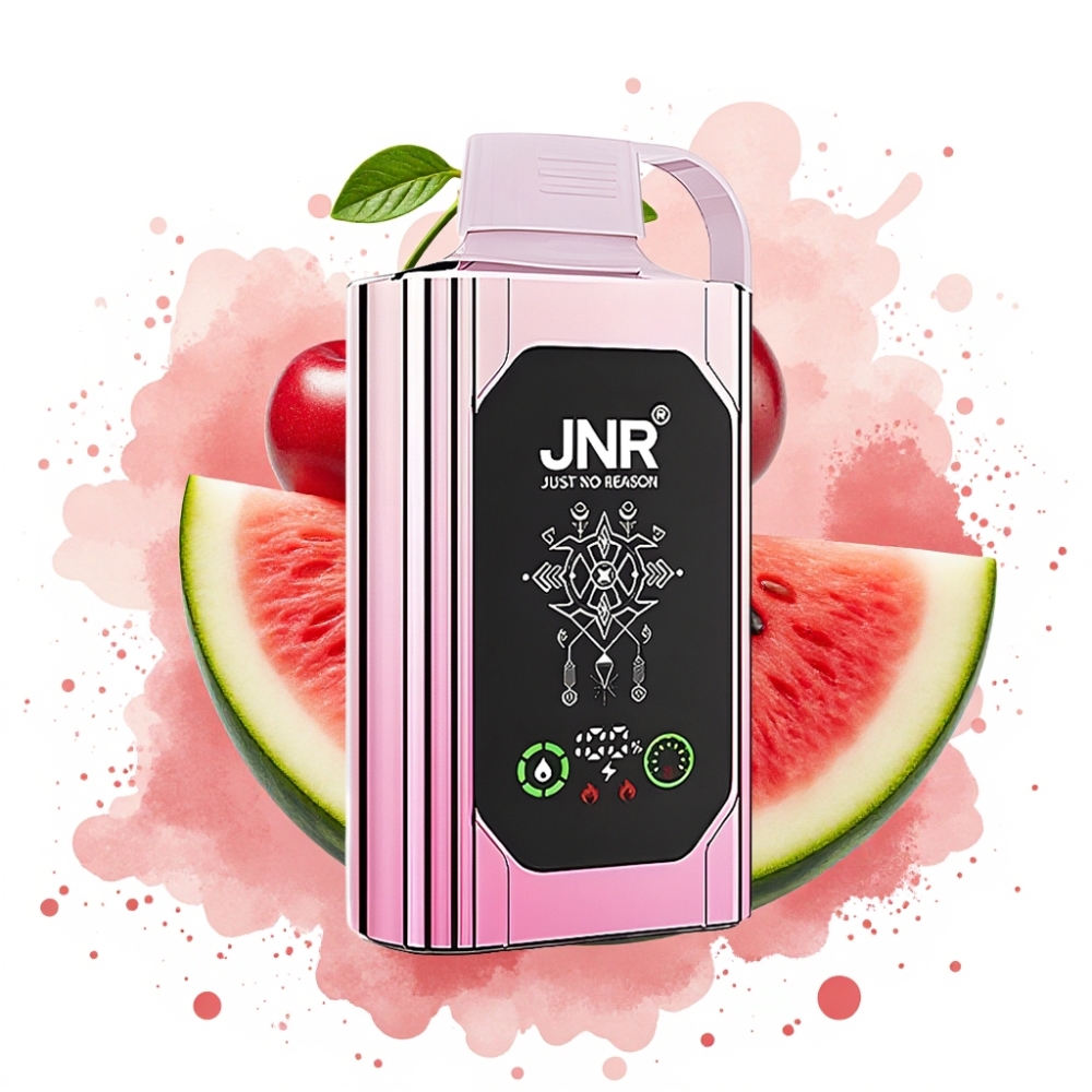 JNR Shisha Hookah Box 20500 Puffs HD Display 1000mAh 25ml Dual Mesh Coil Type-C Cherry Watermelon Freeze