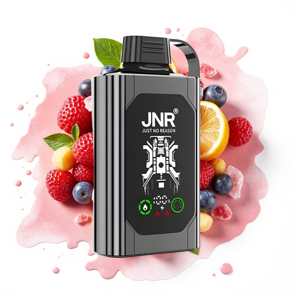 JNR Shisha Hookah Box 20500 Puffs HD Display 1000mAh 25ml Dual Mesh Coil Type-C Mixed Berry Ice