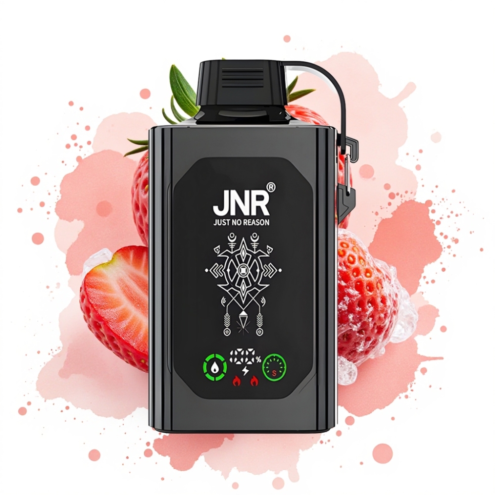 JNR Shisha Hookah Box 20500 Puffs HD Display 1000mAh 25ml Dual Mesh Coil Type-C Strawberry Ice