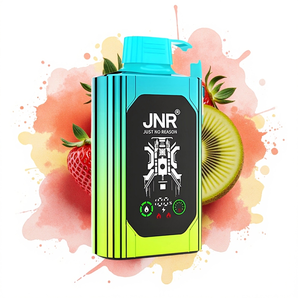 JNR Shisha Hookah Box 20500 Puffs HD Display 1000mAh 25ml Dual Mesh Coil Type-C Strawberry Kiwi