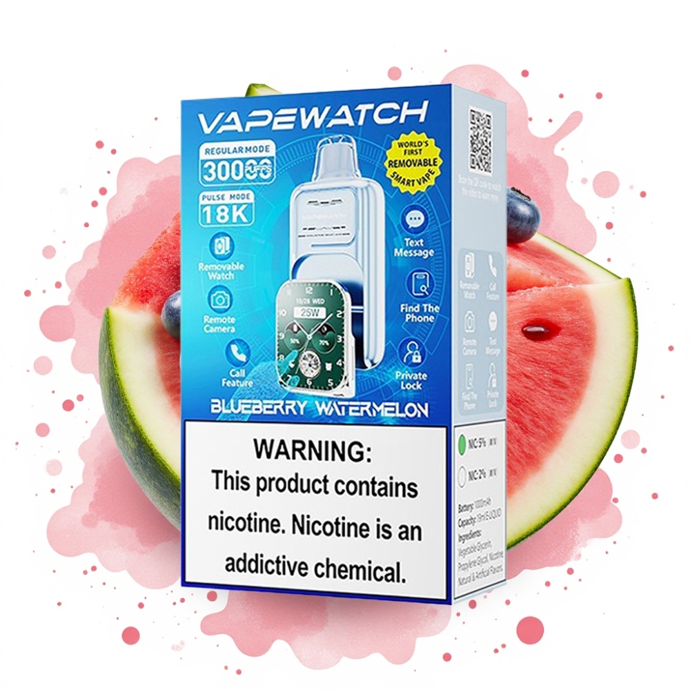 JNR VapeWatch 30000 Puffs 19mL 5% Dual Mesh Blueberry Watermelon