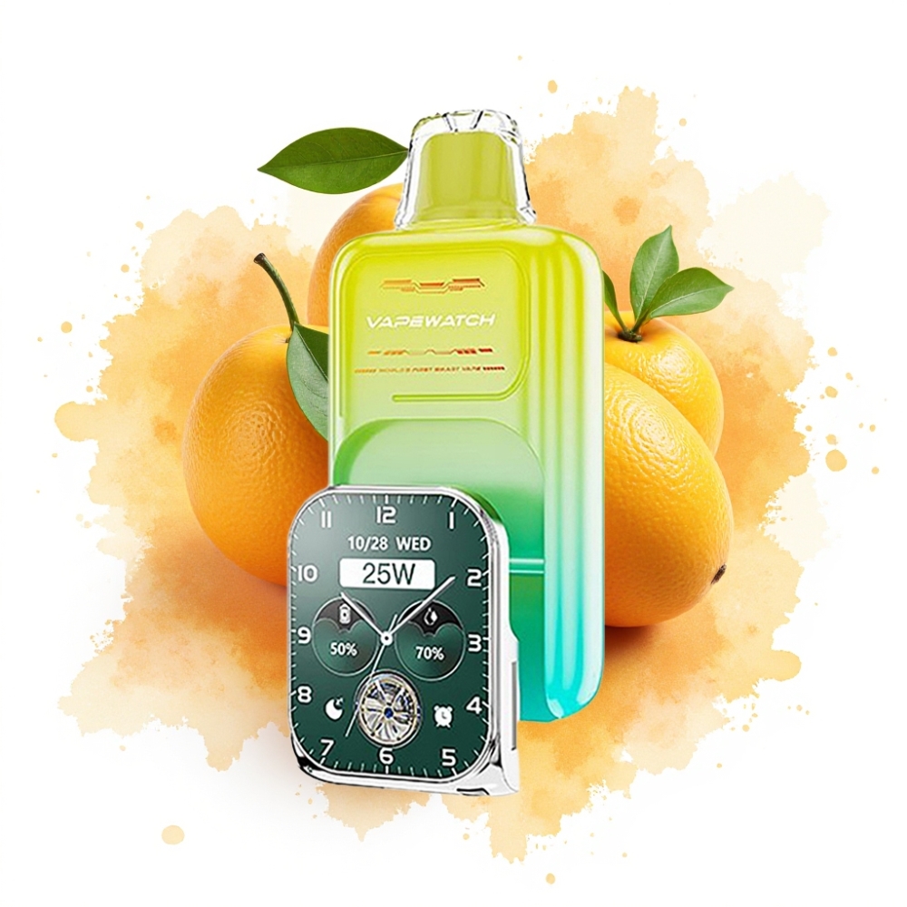 JNR VapeWatch 30000 Puffs 19mL 5% Dual Mesh Coil Type-C Orange Mango
