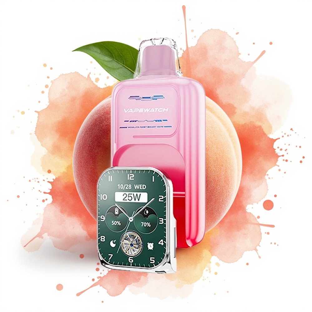 JNR VapeWatch 30000 Puffs 19mL 5% Dual Mesh Georgia Peach