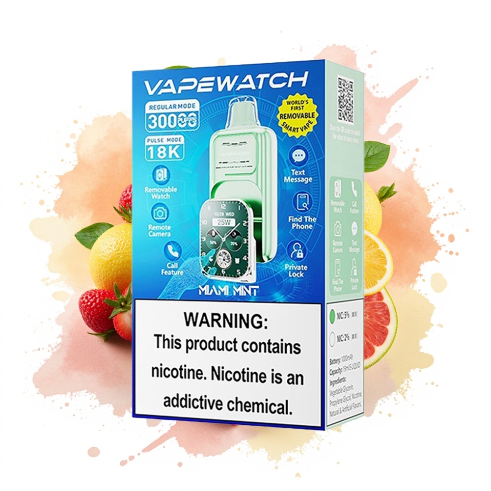 JNR VapeWatch 30000 Puffs 19mL 5% Miami Mint